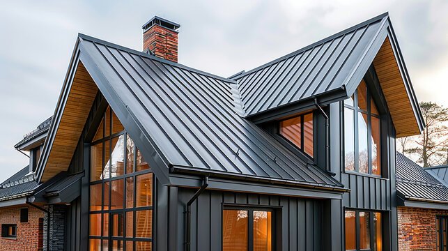 Metal roof home exterior