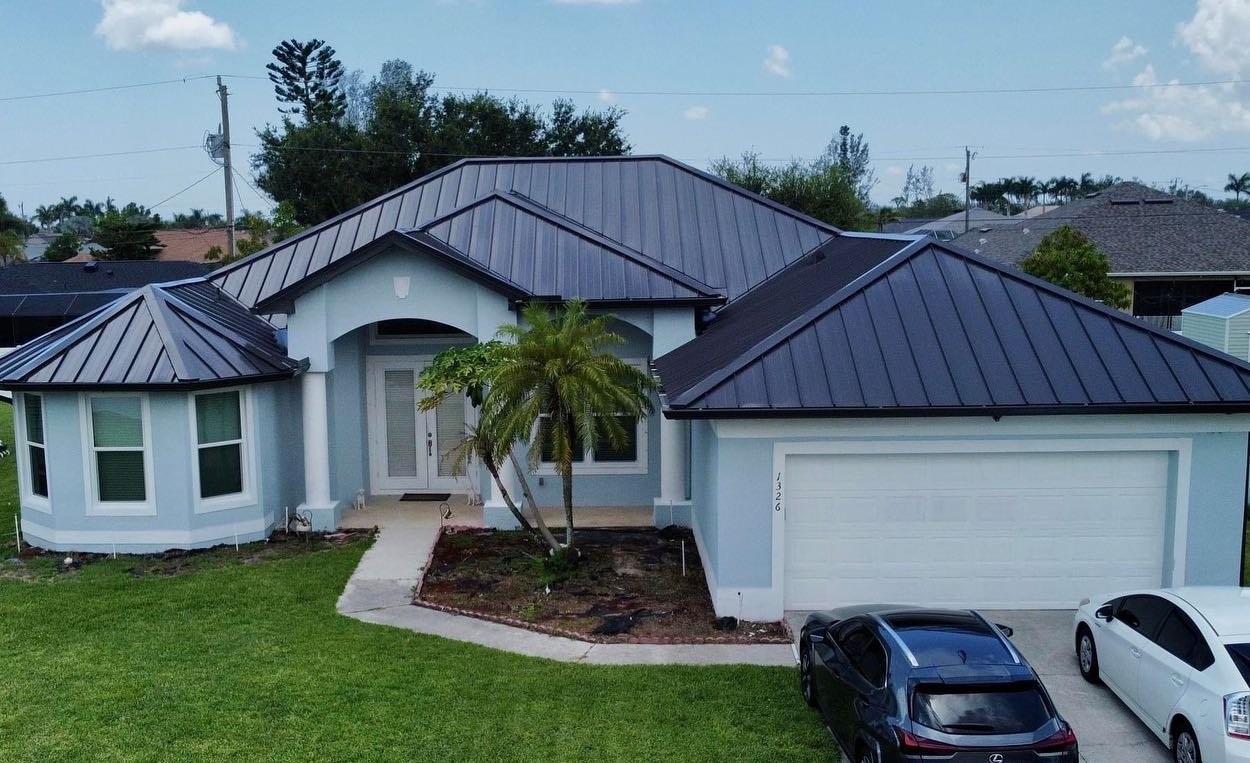 Metal roof home exterior