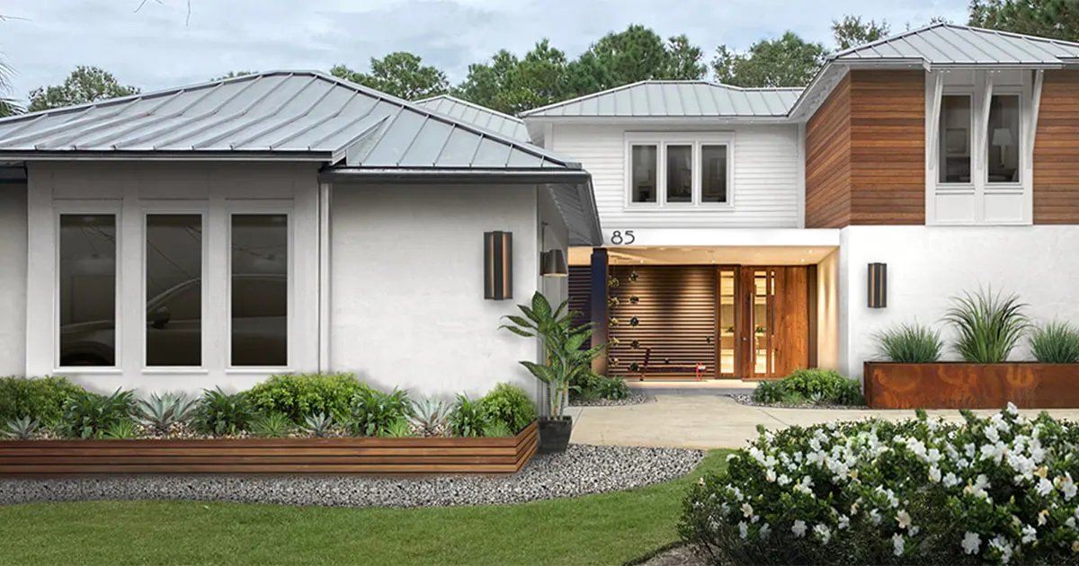 Metal roof home exterior